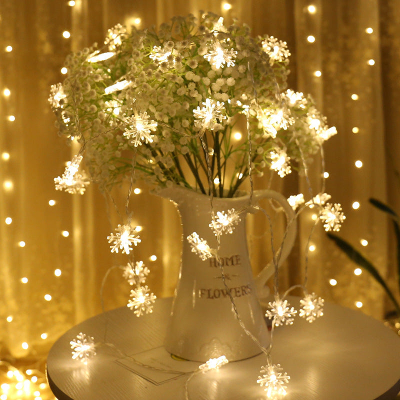 Twinkling LED Snowflake Lights - Festive Christmas Decor