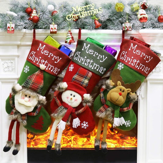 Holiday Christmas Stockings - Festive Holiday Decor